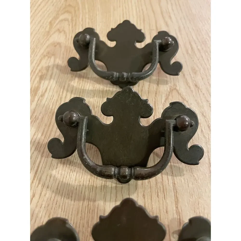 (QTY 4) VTG 2.5” Ethan Allen Heirloom Colonial Manor Brass Handle Drawer Pull